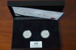Canada 20 Dollar Christmas Silver Coin Pair