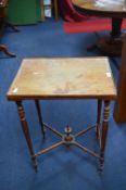 Turned Mahogany Side Table - Top Needs Restoration