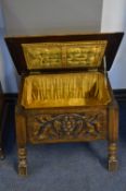 Carved Oak Sewing Box