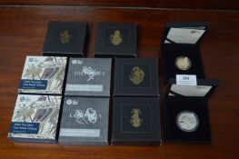 Ten Royal Mint Assorted Silver Proof Coins includi