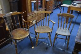 Captains Chair & Two Kitchen Chairs