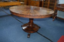 Flame Mahogany Circular Breakfast Table on Pedestal Base