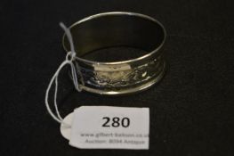 Hallmarked Silver Napkin Ring - Birmingham 1922 -