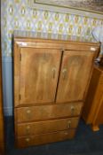 Art Deco Walnut Veneer Storage Unit Three Drawers