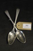 Pair of Hallmarked Silver Spoons - London 1802