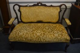 Victorian Mahogany Framed Upholstered Sofa