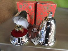 *Box of 10 Festive Silver Baubles Containing Ring Watches