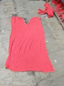 *Ten Pieces of Red Cloth with Brown Trim