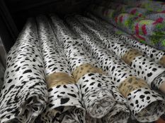 *Black & White Dalmation Style Satin Fabric