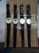 *Twelve Gents Analog Watches with Faux Leather Str
