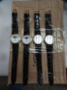 *Twelve Gents Analog Watches with Faux Leather Str