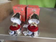 *Box of 10 Festive Silver Baubles Containing Ring Watches