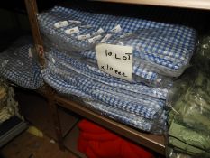 *Ten Blue & White Gingham Chair Covers