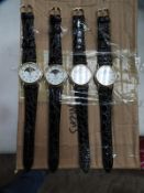 *Twelve Gents Analog Watches with Faux Leather Str