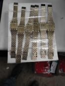 *Ten Yellow Metal Decorative Fashion Watches