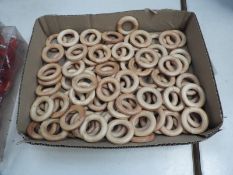 *Box of Simulated Wood Buckles & Fasteners