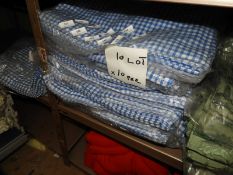 *Ten Blue & White Gingham Chair Covers