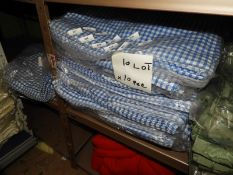 *Ten Blue & White Gingham Chair Covers