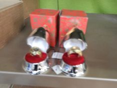 *Box of 10 Festive Silver Baubles Containing Ring Watches