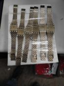 *Ten Yellow Metal Decorative Fashion Watches