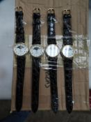 *Twelve Gents Analog Watches with Faux Leather Str
