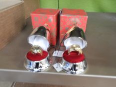 *Box of 10 Festive Silver Baubles Containing Ring Watches