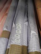 *25m Roll of Satin Lilac & White Gingham Style Fab