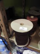 *Four Rolls of Brown Elasticated Ribbon
