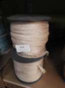 *Four Rolls of Beige & Gold Braided Thread