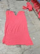 *Ten Pieces of Red Cloth with Brown Trim