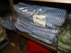 *Ten Blue & White Gingham Chair Covers