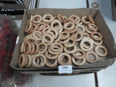 *Box of Simulated Wood Buckles & Fasteners