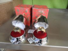 *Box of 10 Festive Silver Baubles Containing Ring Watches