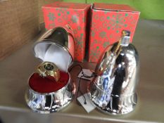 *Box of 10 Festive Silver Baubles Containing Ring Watches