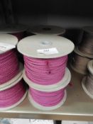 *Four 150m Rolls of Pink Braid Edging