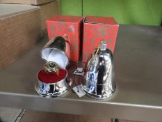 *Box of 10 Festive Silver Baubles Containing Ring Watches