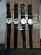 *Twelve Gents Analog Watches with Faux Leather Str