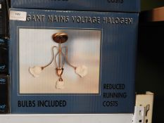 *Elegant Mains Voltage Halogen Three Branch Chande