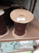 *Four Rolls of Brown Elasticated Ribbon