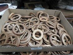 *Box of Simulated Wood Buckles & Fasteners