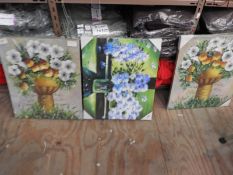 *Three Unframed Canvas Prints