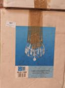 *Light Crystal Pendant with Antique Brass