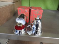 *Box of 10 Festive Silver Baubles Containing Ring Watches