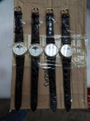 *Twelve Gents Analog Watches with Faux Leather Str