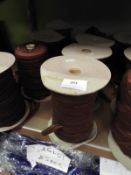 *Four Rolls of Brown Elasticated Ribbon