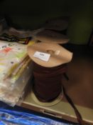 *Four Rolls of Brown Elasticated Ribbon