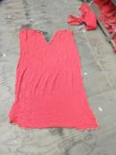 *Ten Pieces of Red Cloth with Brown Trim