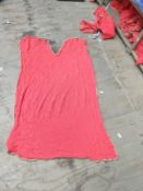 *Ten Pieces of Red Cloth with Brown Trim