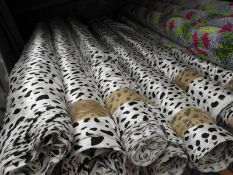 *Black & White Dalmation Style Satin Fabric