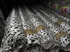 *Black & White Dalmation Style Satin Fabric